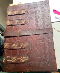 An original 17th-century oversized Archival Binding from one of the many archives students have access to